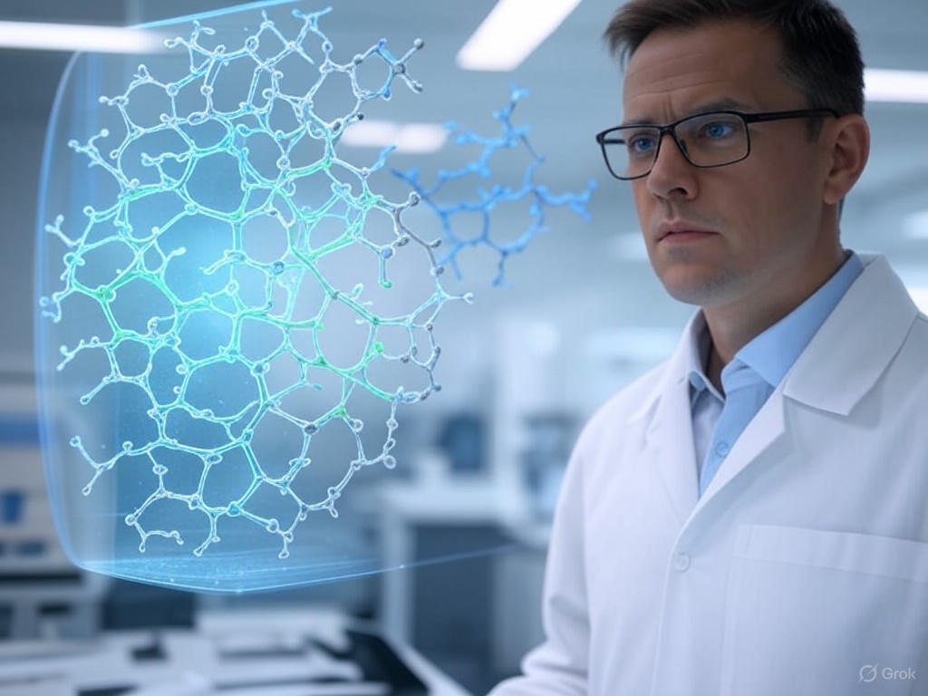 AI algorithm simulating molecular structures