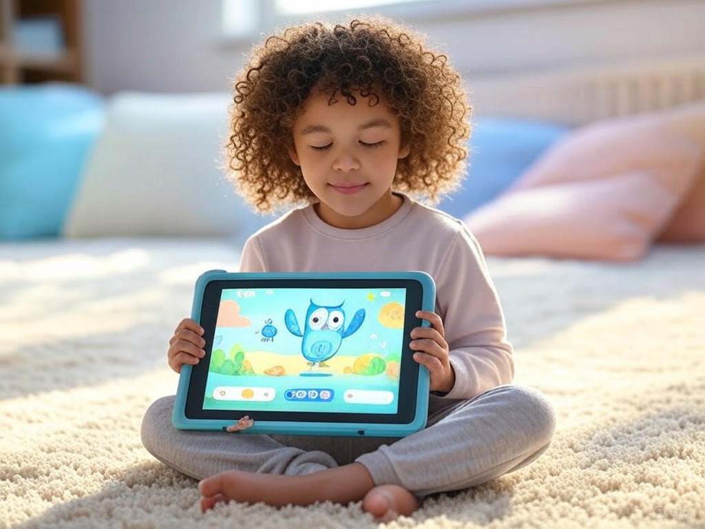Interactive app interface for kids' mindfulness