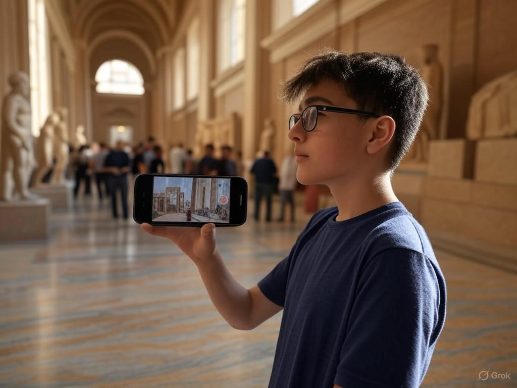 AR-guided tour of ancient Rome at the British Museum