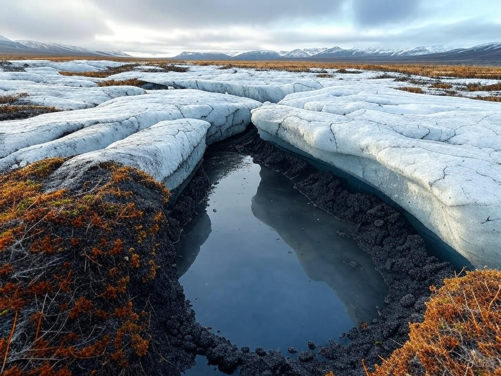 Thawing Arctic Permafrost Landscape