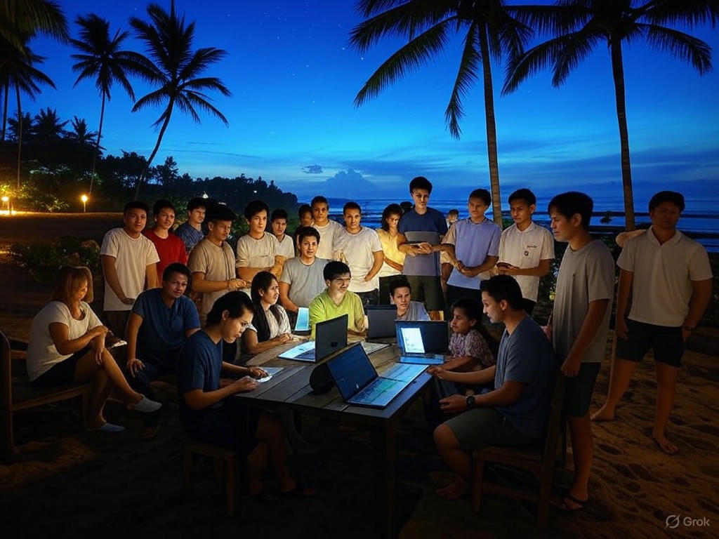 Bali's tech meetup under the stars