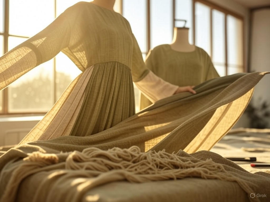 Hemp fabric in fashion design
