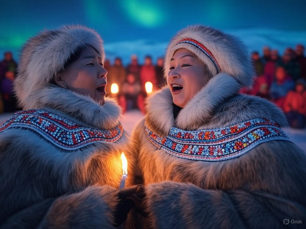 Revival of Inuit throat singing at a community festival