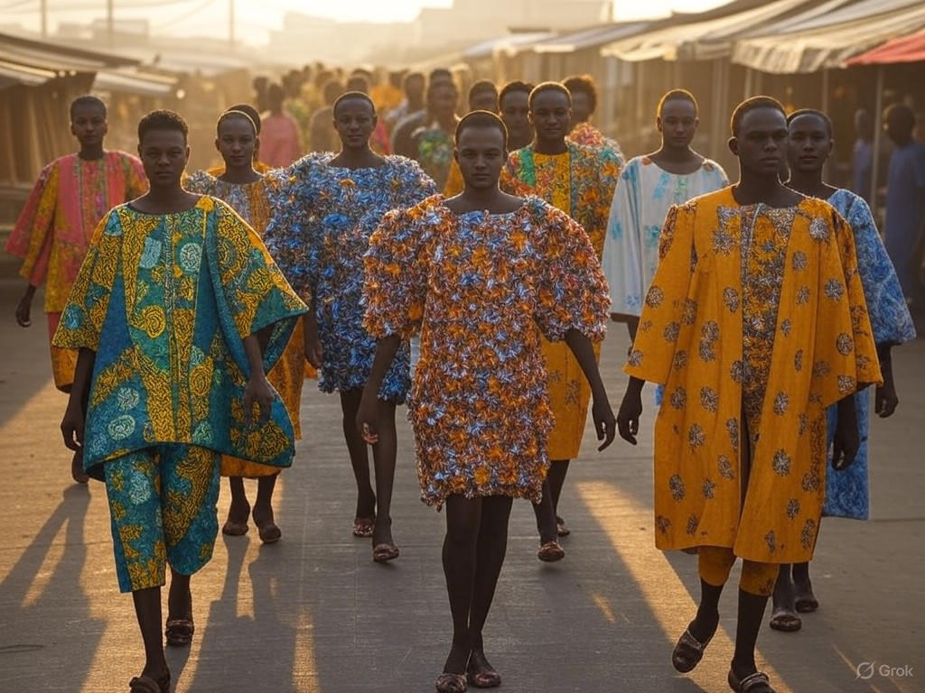 Upcycled fashion runway in Lagos