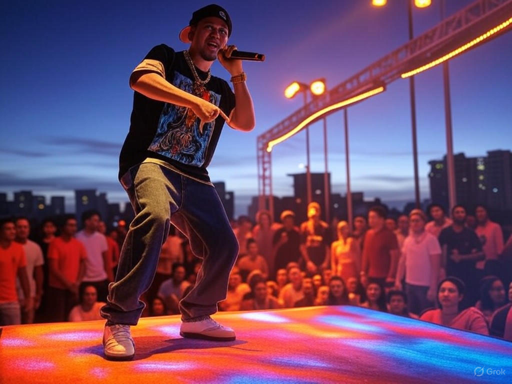 Reggaeton performance in San Juan