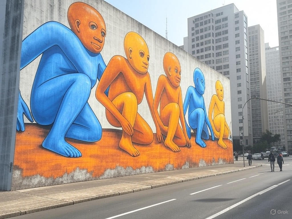 Vibrant São Paulo Mural by Os Gêmeos