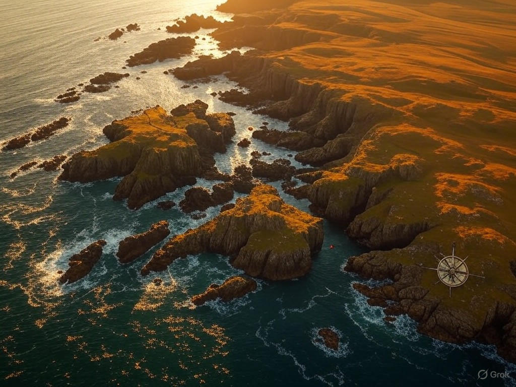 Scottish Coastal Map with Energy Sites
