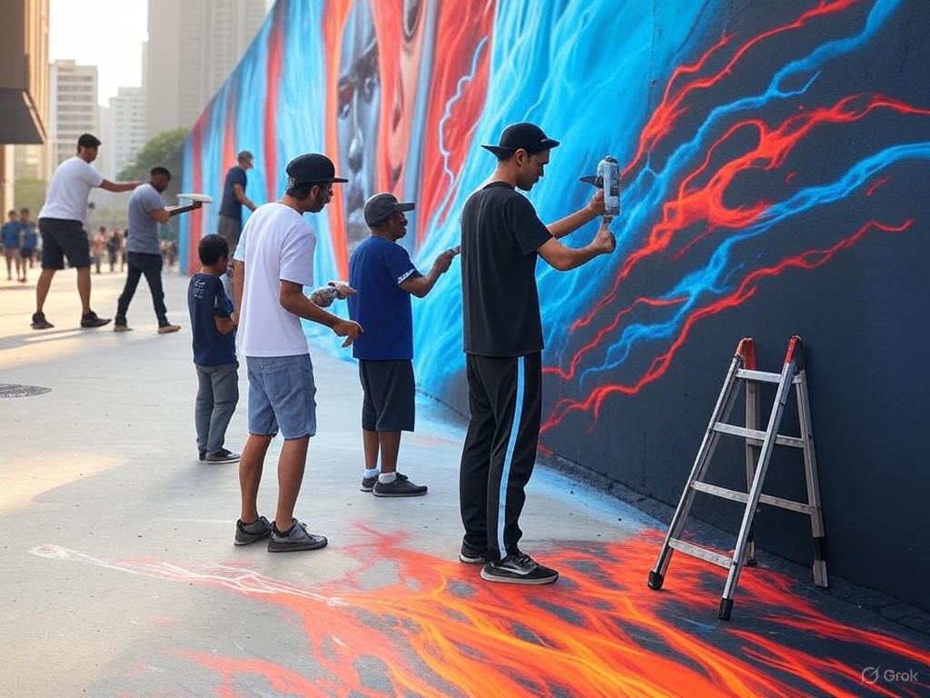 Street Artists in Action in São Paulo
