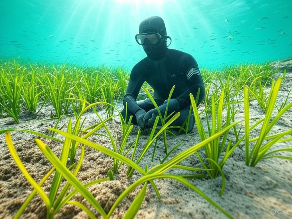 Underwater seagrass revival