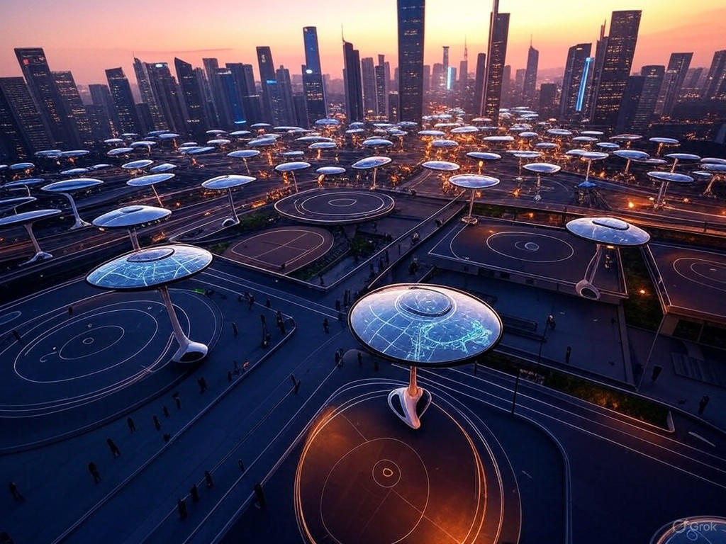 Urban air taxi network visualization