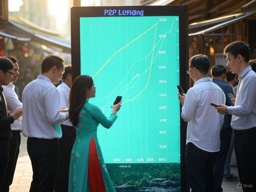 Growth chart of P2P lending in Vietnam